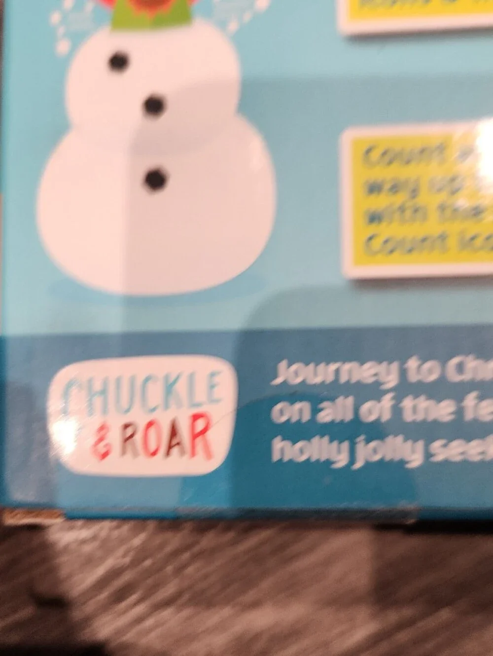 NWT Chuckle & Roar Blue Seek & Find Floor Puzzle - Holiday Scene (50 Pieces)